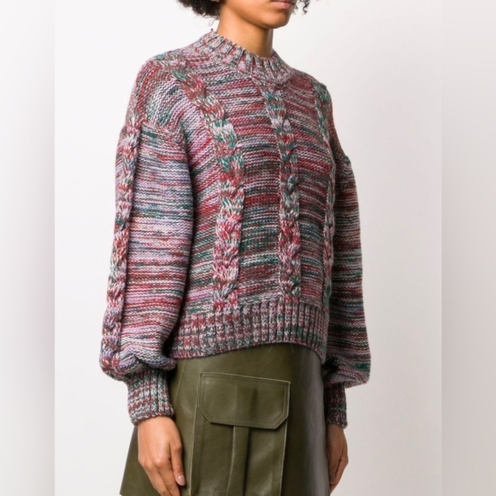 Stine Goya Size M • Gio Sweater Pink Green.